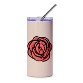 Floral Tumbler, Rose Tumbler, Flower Tumbler, Aesthetic Tumbler, Pretty Tumbler, Trendy Tumbler, Tumblers with Straw, Gift for Her, Rose - Tawshia